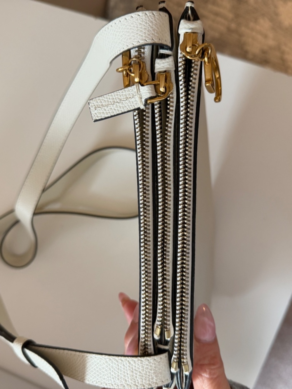 Christian Dior 3 zipper saddle bag with scarf - Picture 4 of 10